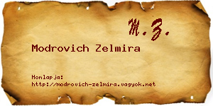Modrovich Zelmira névjegykártya